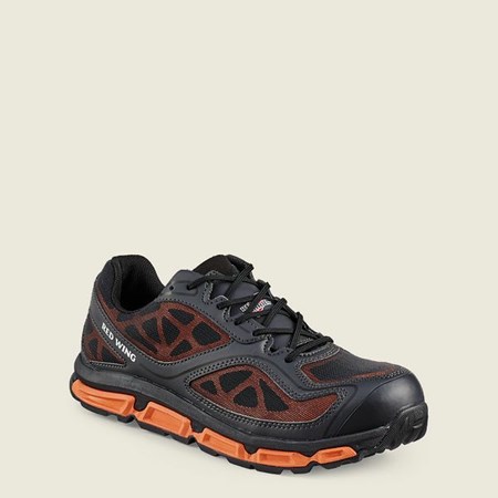 Red Wing Athletics Safety Toe Men's Work Shoes Black | 9250YOVGD