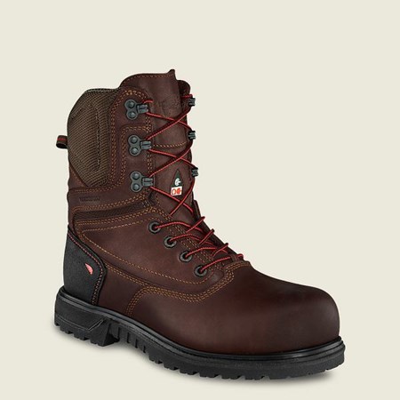 Red Wing Brnr XP 8-inch Waterproof, CSA Women's Soft Toe Boots Black | 5486EXKZI