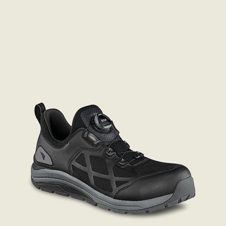 Red Wing CoolTech Athletics Safety Toe Men's Work Shoes Black | 3695DHCNU