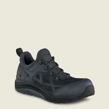 Red Wing CoolTech Athletics Safety Toe Men's Work Shoes Black | 9384FVHKN