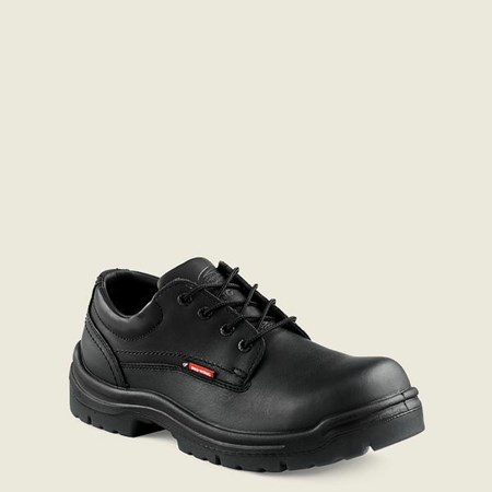 Red Wing King Toe Soft Toe Oxford Men's Work Shoes Black | 5489ZERGK
