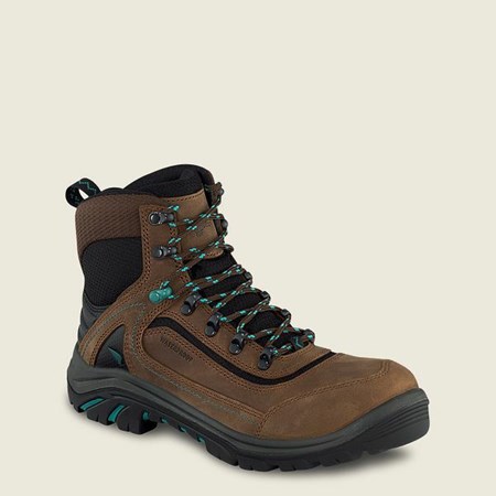 Red Wing Tradeswoman 6-inch Waterproof Women's Soft Toe Boots Brown / Black | 5308PGENF
