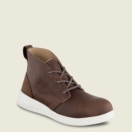 Red Wing Zero-G Lite Safety Toe Chukka Women's Work Shoes Brown / White | 3028EGVMP
